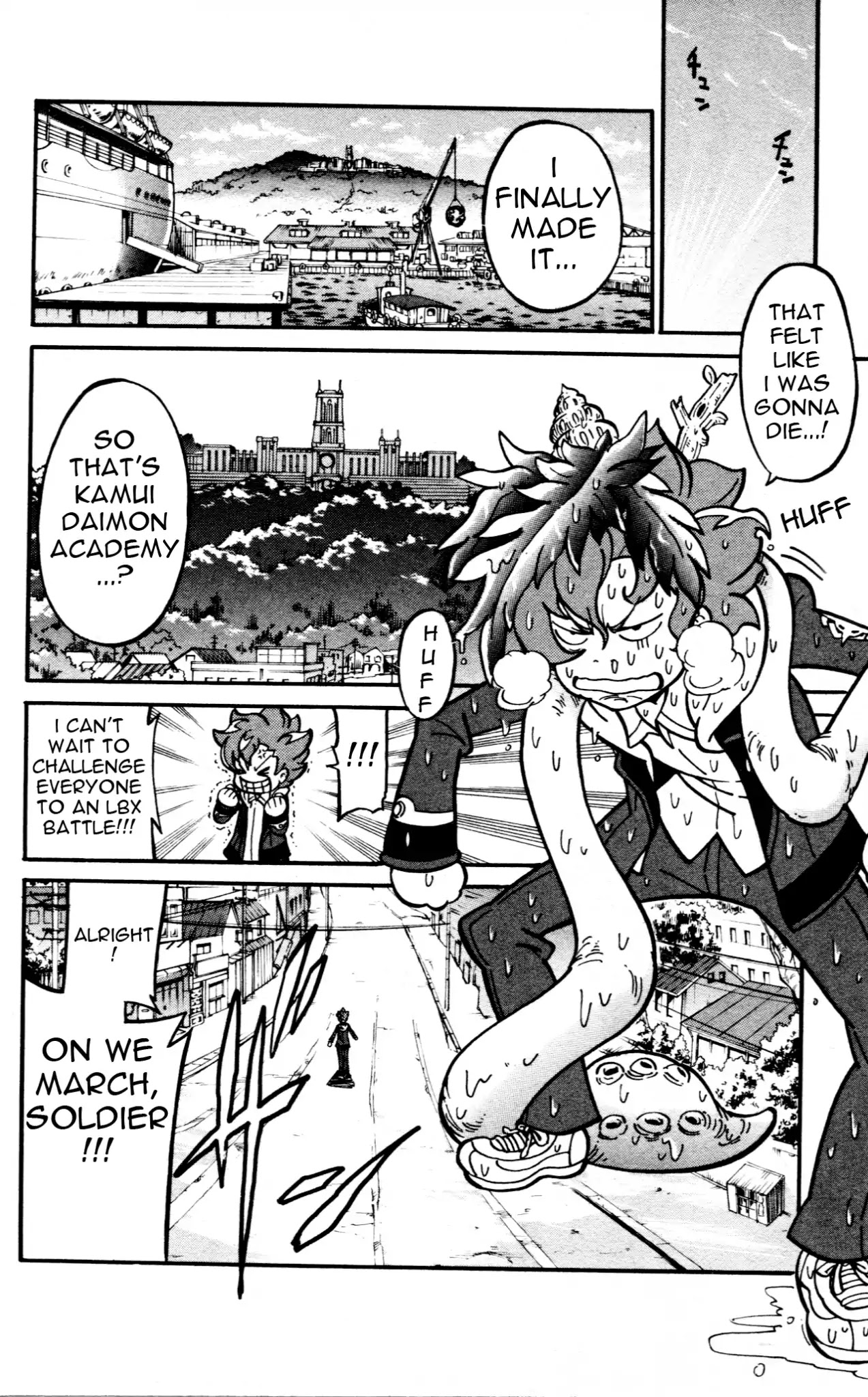 Danball Senki Wars Chapter 1.1 page 9 - Chapter 1.1: Welcome to Kamui Daimon Comprehensive Academy! (Part One)