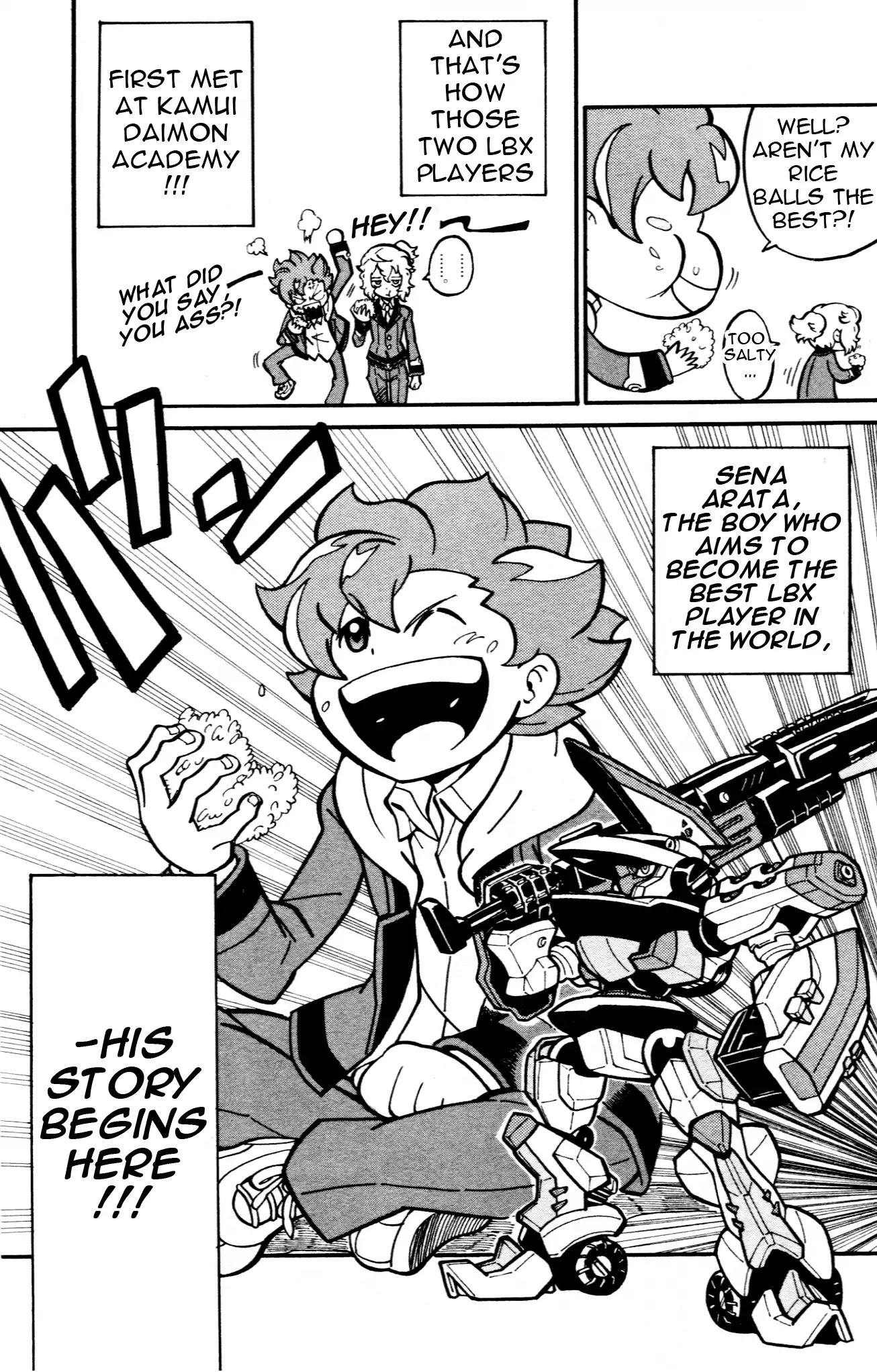 Danball Senki Wars Chapter 1.2 page 28 - Chapter 1.2: Welcome to Kamui Daimon Comprehensive Academy! (Part Two)