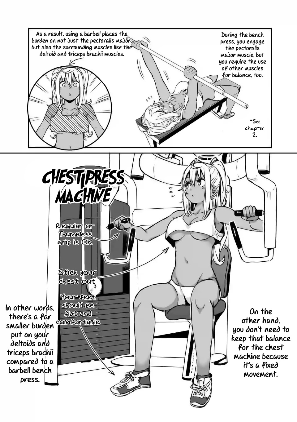 Danberu nan kiro moteru? Chapter 10 page 10 - Chapter 10: Chest Press Machine