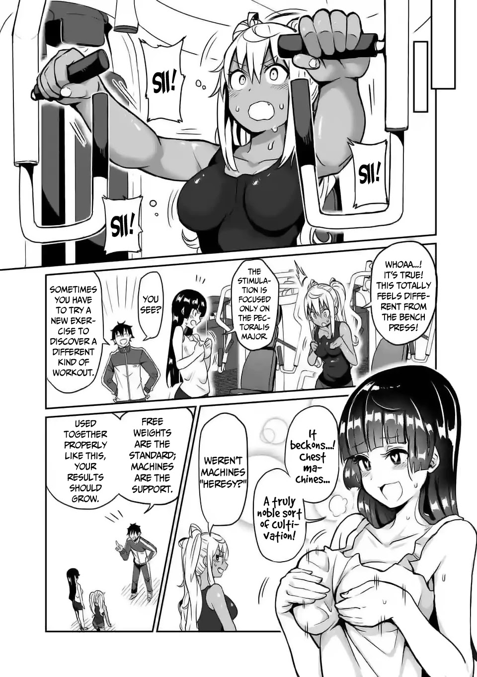 Danberu nan kiro moteru? Chapter 10 page 12 - Chapter 10: Chest Press Machine