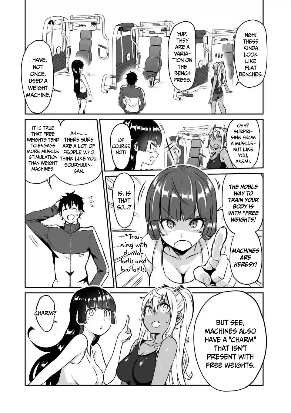 Danberu nan kiro moteru? Chapter 10 page 9 - Chapter 10: Chest Press Machine