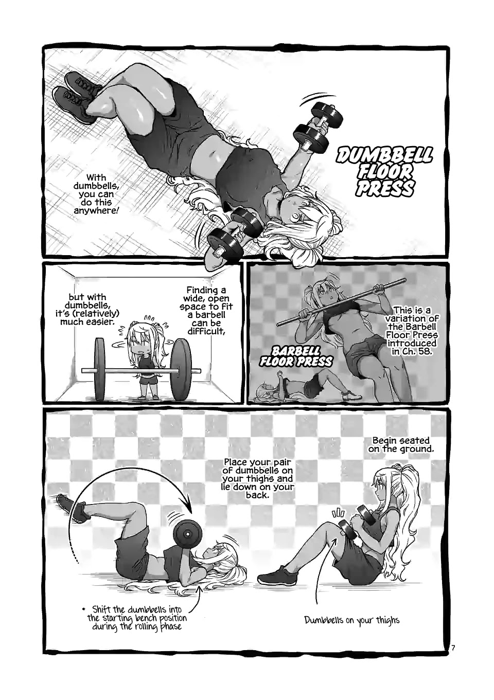 Danberu nan kiro moteru? Chapter 125 page 8 - Chapter 125: Dumbbell Floor Press