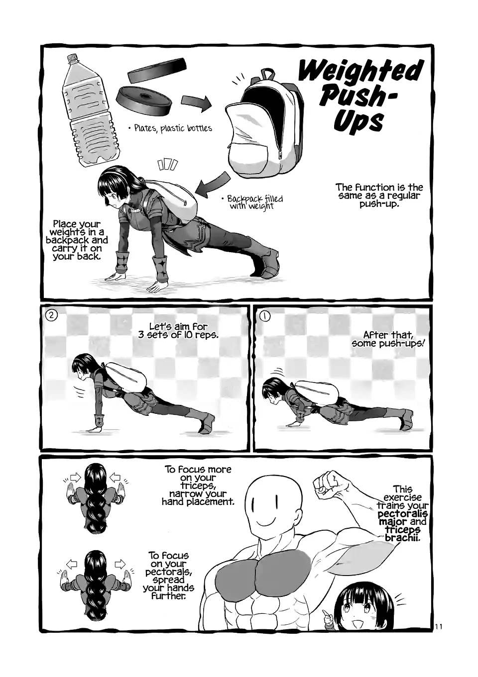 Danberu nan kiro moteru? Chapter 139 page 12 - Chapter 139: Weighted Push Ups