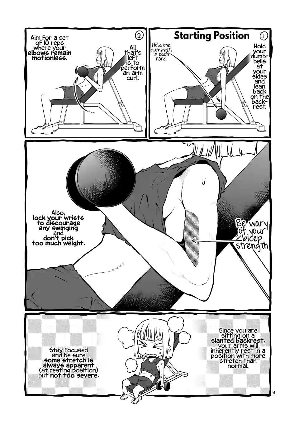 Danberu nan kiro moteru? Chapter 145 page 10 - Chapter 145: Incline Arm Curl