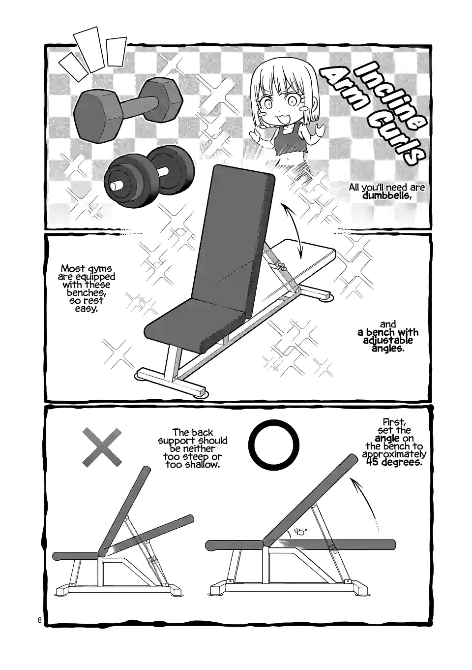 Danberu nan kiro moteru? Chapter 145 page 9 - Chapter 145: Incline Arm Curl