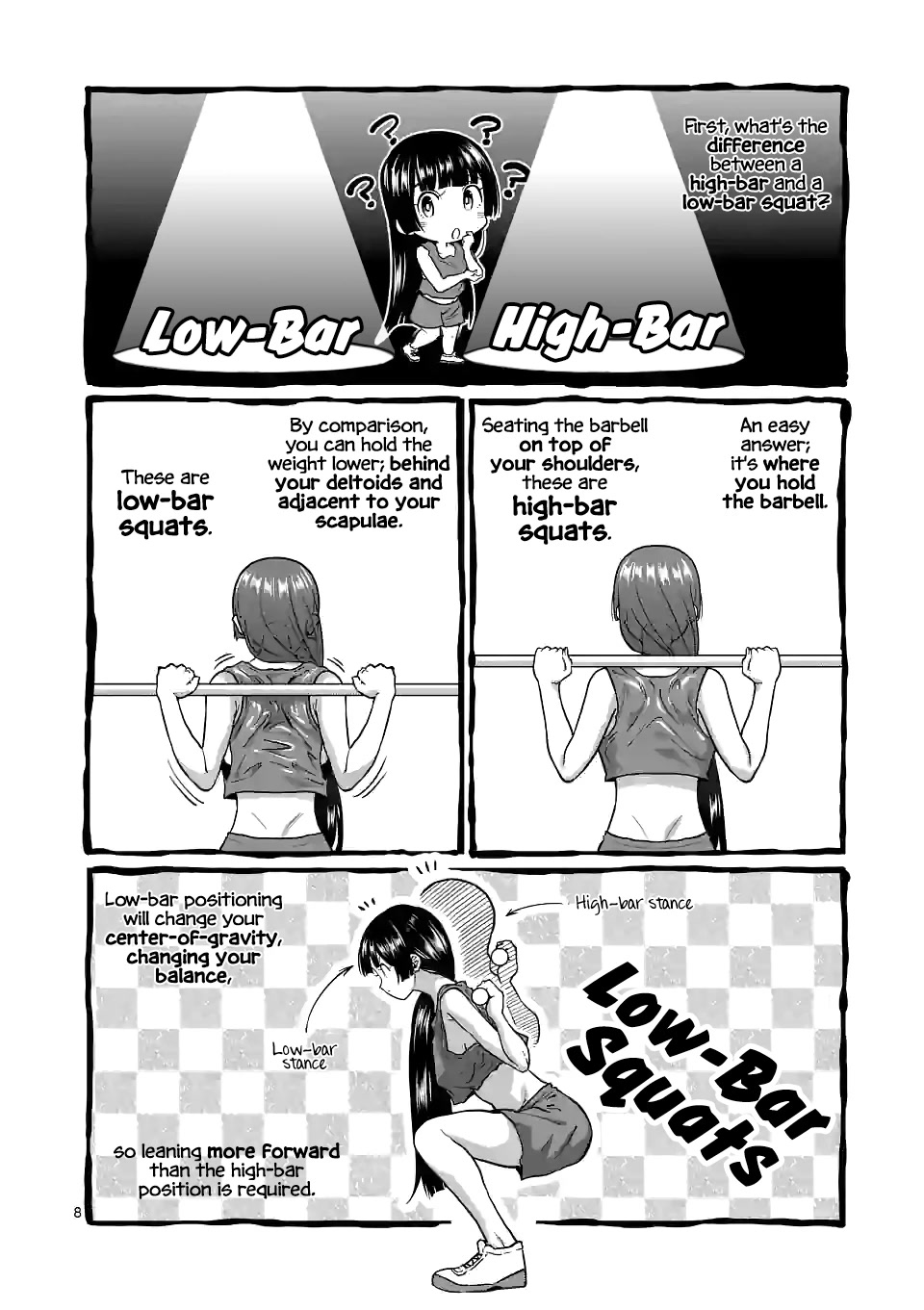 Danberu nan kiro moteru? Chapter 158 page 9 - Chapter 158: Low Bar Squat