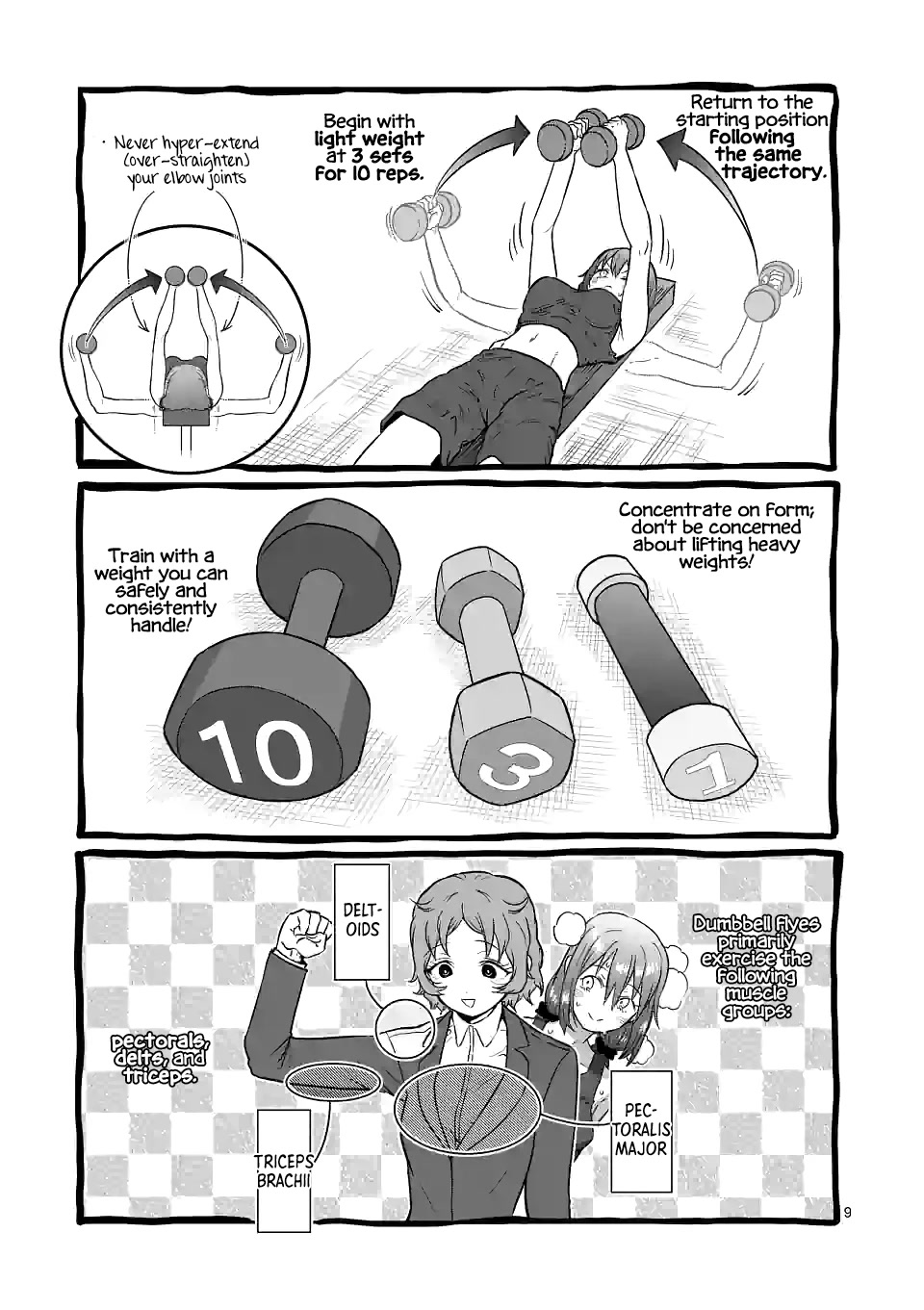 Danberu nan kiro moteru? Chapter 165 page 10 - Chapter 165: Dumbbell Flyes