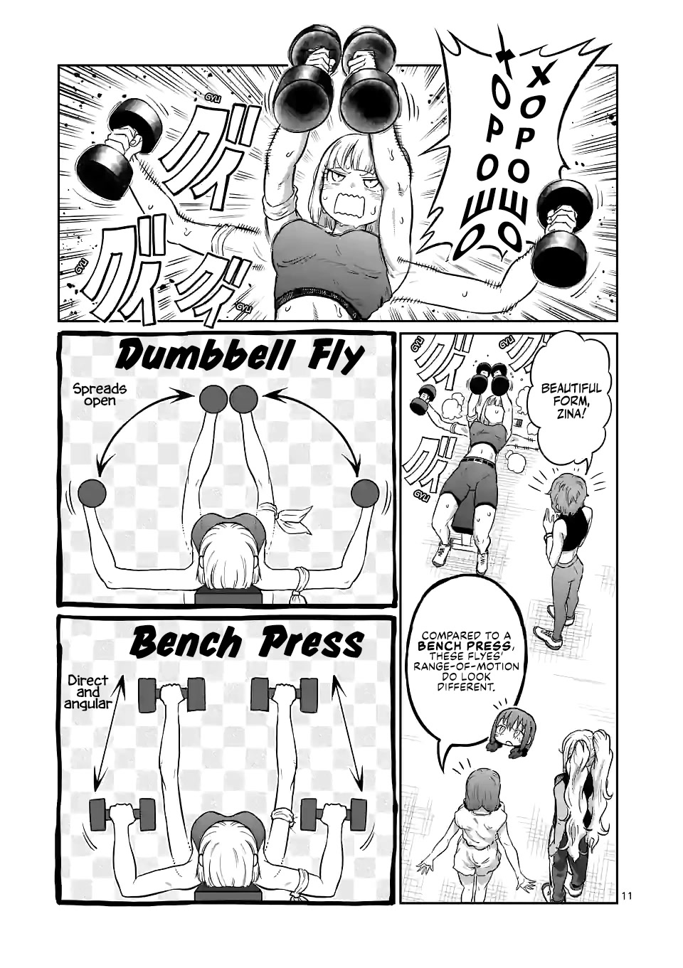 Danberu nan kiro moteru? Chapter 165 page 12 - Chapter 165: Dumbbell Flyes