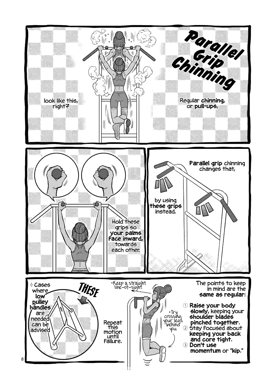 Danberu nan kiro moteru? Chapter 167 page 9 - Chapter 167: Parallel Grip Chinning