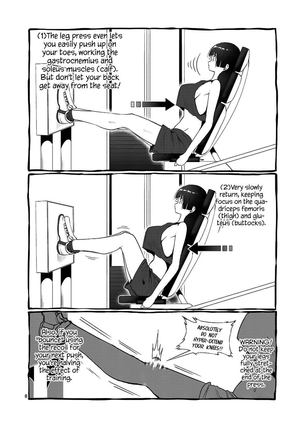 Danberu nan kiro moteru? Chapter 43 page 9 - Chapter 43: Leg Press Machine