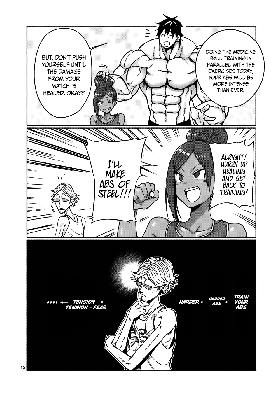 Danberu nan kiro moteru? Chapter 56 page 13 - Chapter 56: Ab Workouts