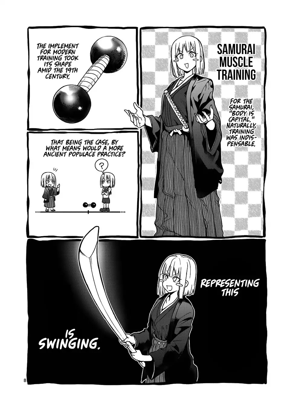 Danberu nan kiro moteru? Chapter 59 page 9 - Chapter 59: Samurai Muscle Training