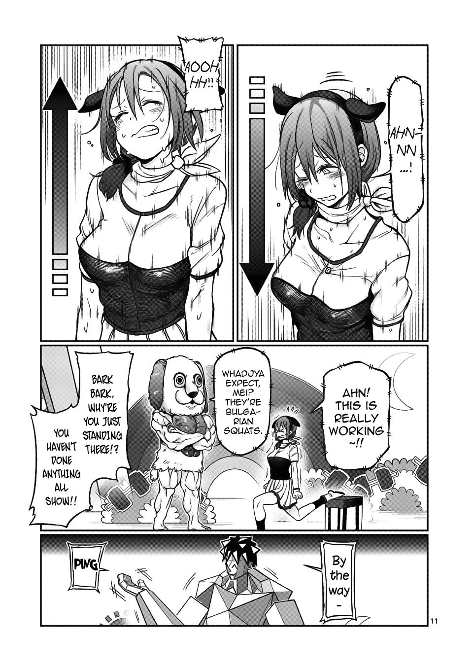 Danberu nan kiro moteru? Chapter 64 page 12 - Chapter 64: Bulgarian Split Squats