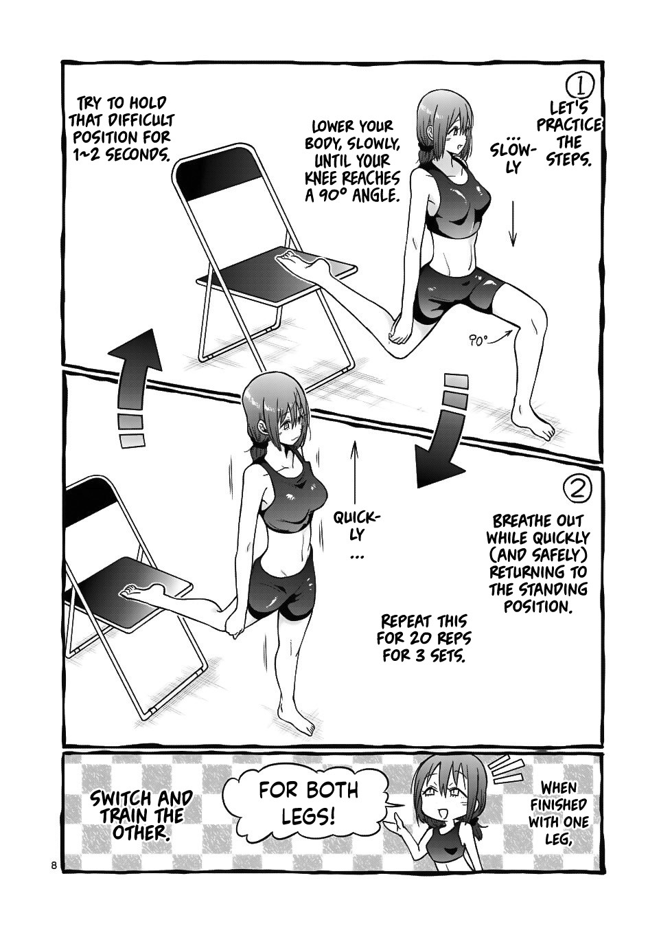 Danberu nan kiro moteru? Chapter 64 page 9 - Chapter 64: Bulgarian Split Squats