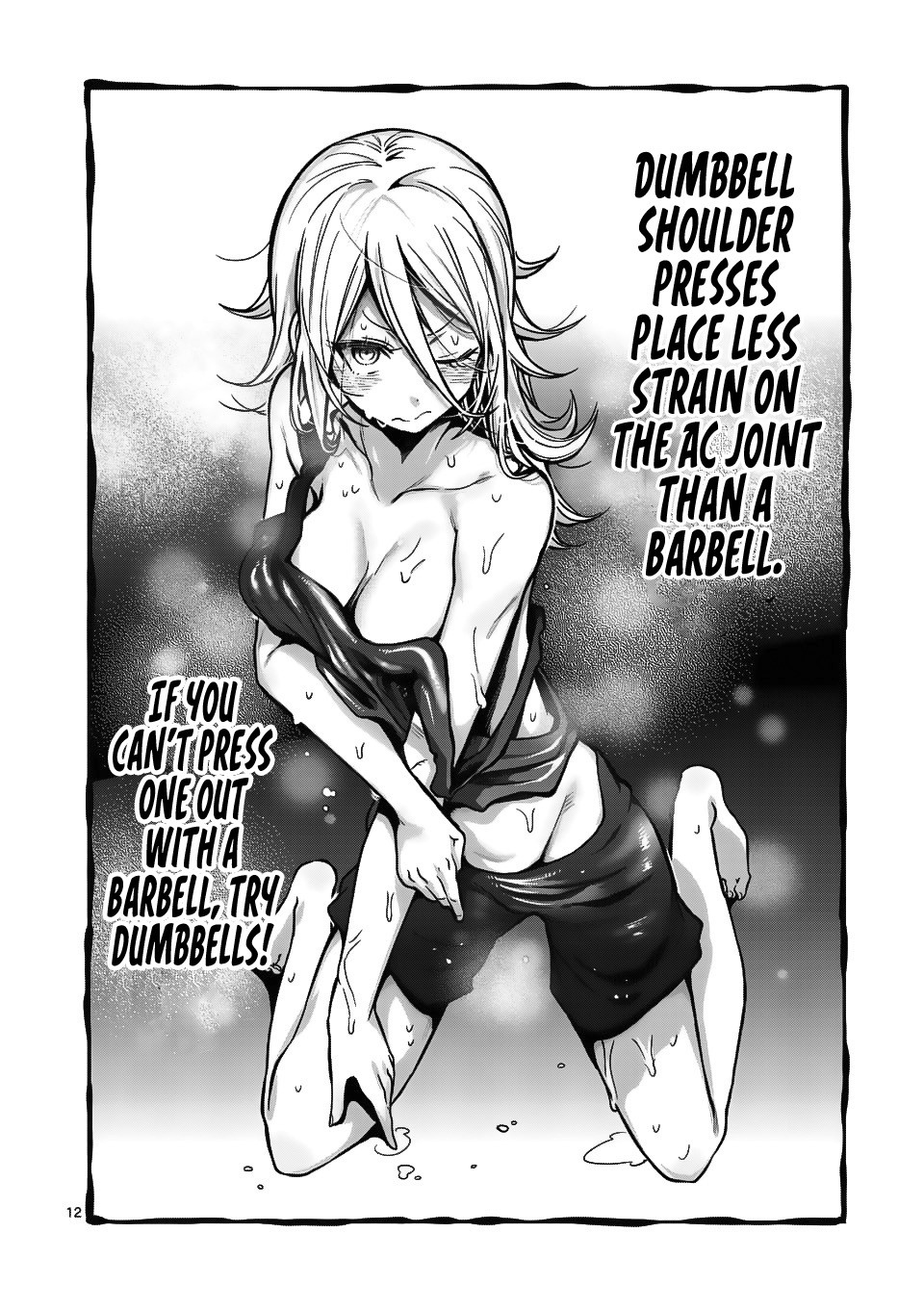 Danberu nan kiro moteru? Chapter 68 page 13 - Chapter 68: Dumbbell Shoulder Press