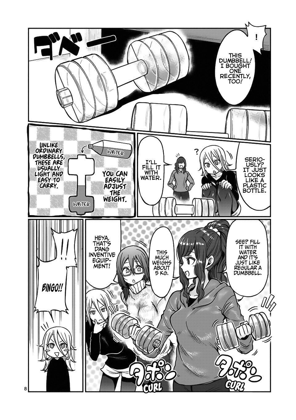 Danberu nan kiro moteru? Chapter 68 page 9 - Chapter 68: Dumbbell Shoulder Press