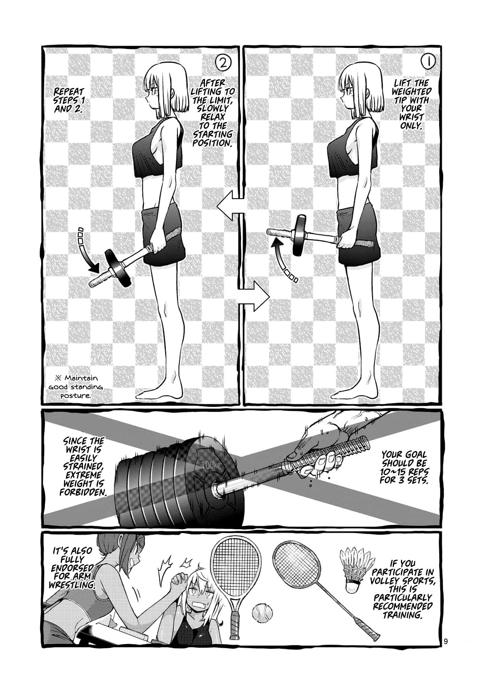 Danberu nan kiro moteru? Chapter 76 page 10 - Chapter 76: Forearm Training