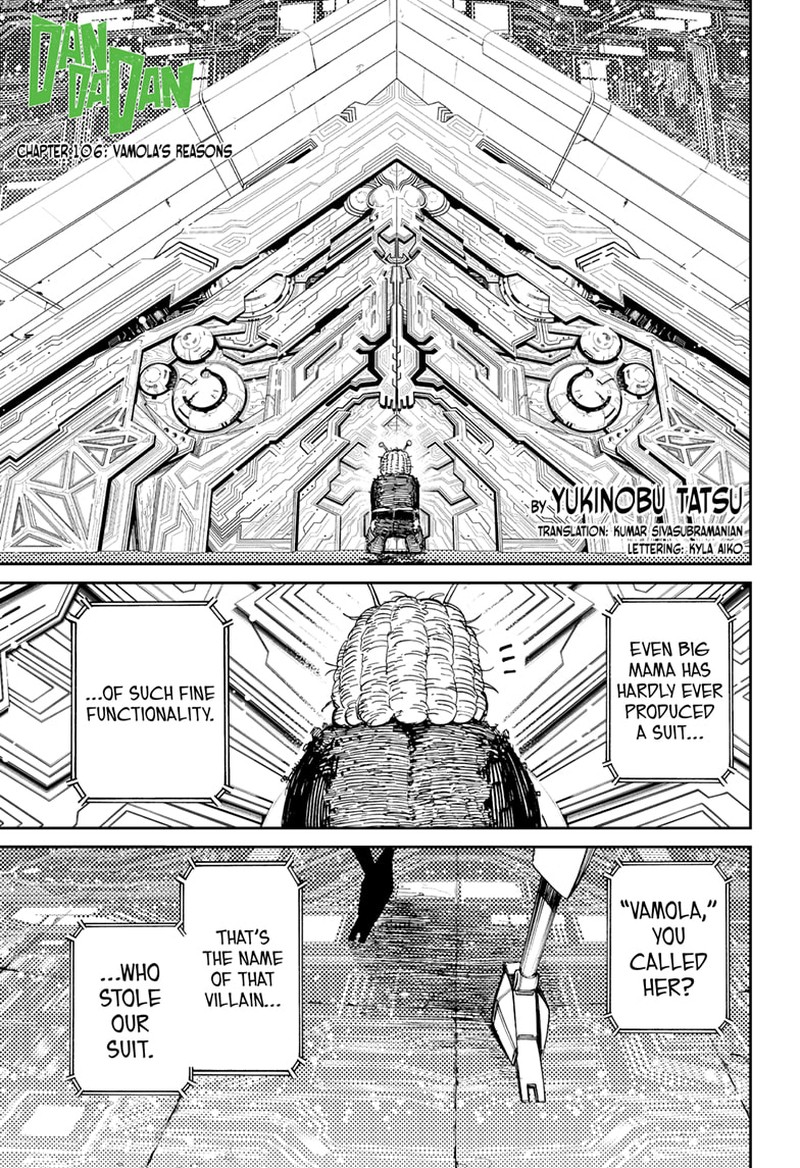 Dandadan Chapter 106 page 1 - Chapter 106: Vamola's Reasons
