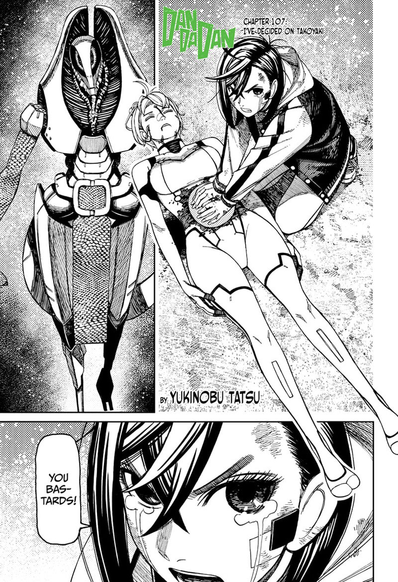 Dandadan Chapter 107 page 1 - Chapter 107: I've Decided on Takoyaki