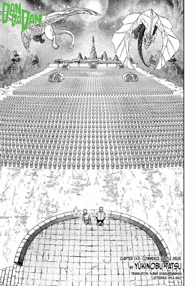 Dandadan Chapter 145 page 1 - Chapter 145: Commence Castle Siege