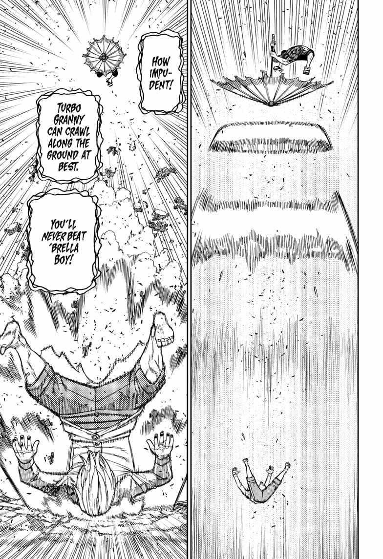 Dandadan Chapter 152 page 9 - Chapter 152: Turbo Granny vs. Brella Boy