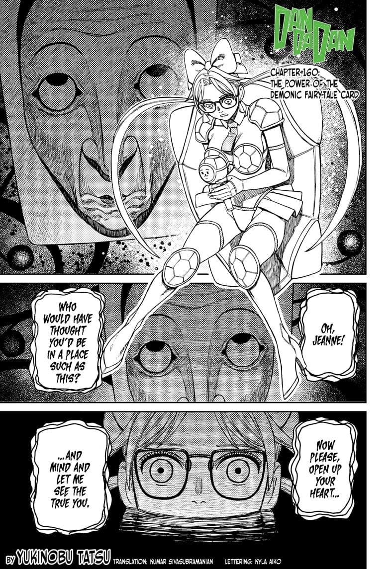 Dandadan Chapter 160 page 1 - Chapter 160: The Power of the Demonic Fairy-Tale Card