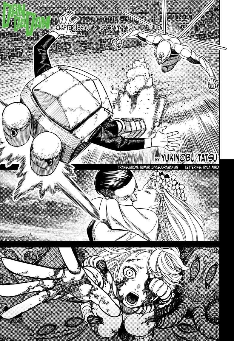 Dandadan Chapter 189 page 1 - Chapter 189: Jumping Granny and Kung Fu Alien