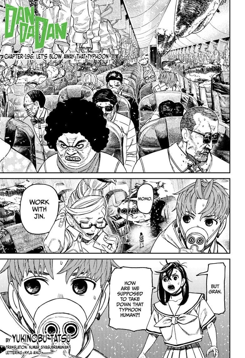 Dandadan Chapter 196 page 1 - Chapter 196: Let's Blow Away That Typhoon