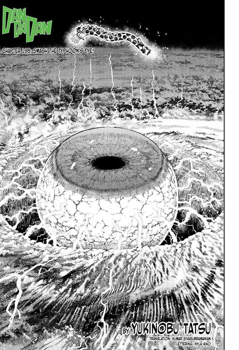 Dandadan Chapter 198 page 1 - Chapter 198: Smash the Typhoon's Eye!
