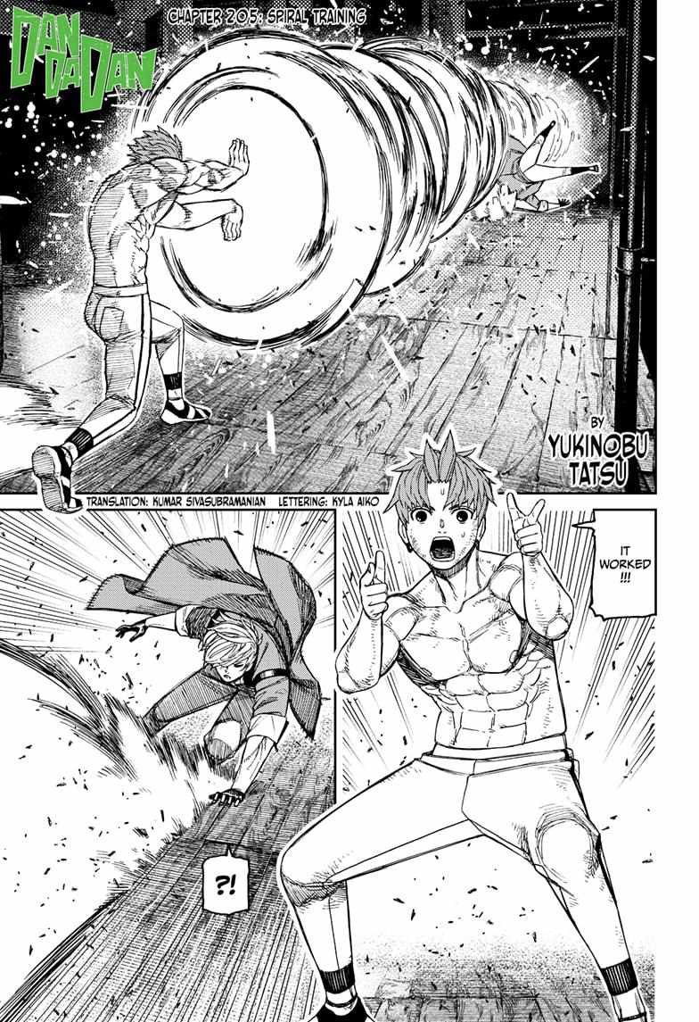 Dandadan Chapter 205 page 1 - Chapter 205: Spiral Training