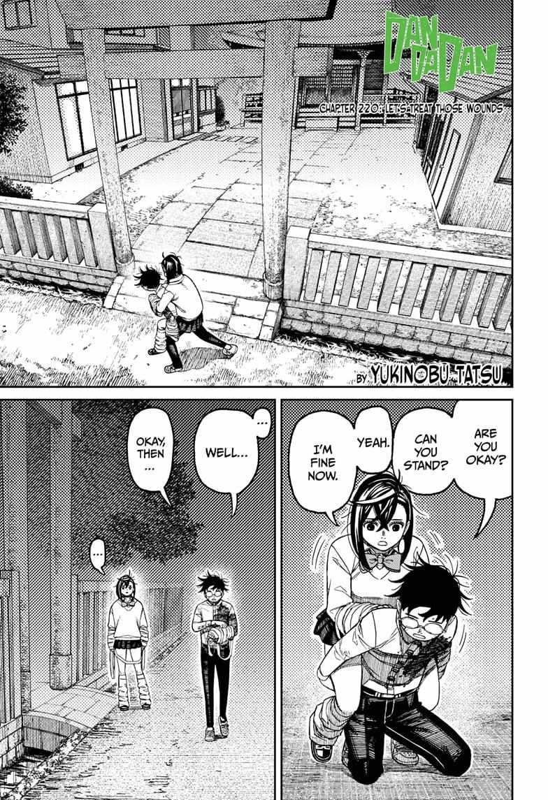 Dandadan Chapter 220 page 1 - Chapter 220: Let's Treat Those Wounds