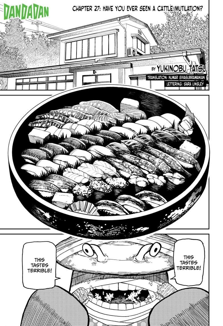 Dandadan Chapter 27 page 1 - Chapter 27: Have You Ever Seen A Cattle Mutiliation?
