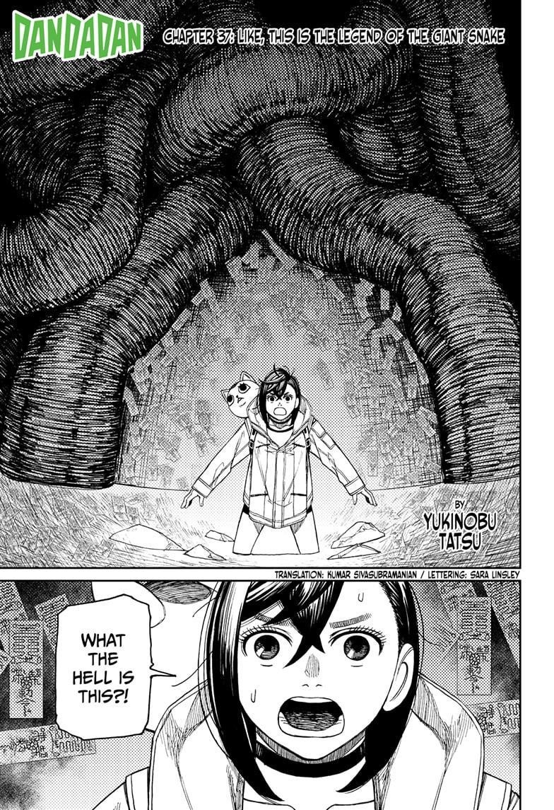 Dandadan Chapter 37 page 1 - Chapter 37: Like, This Is the Legend of the Giant Snake
