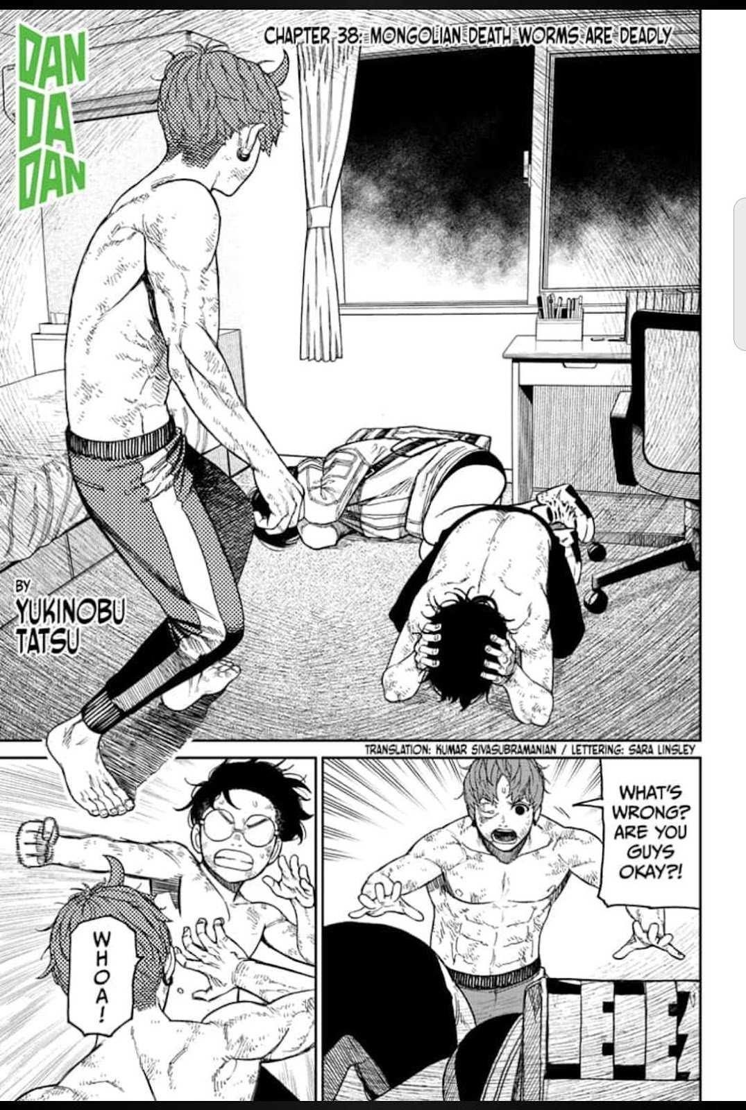 Dandadan Chapter 38 page 1 - Chapter 38: Mongolian Death Worms Are Deadly