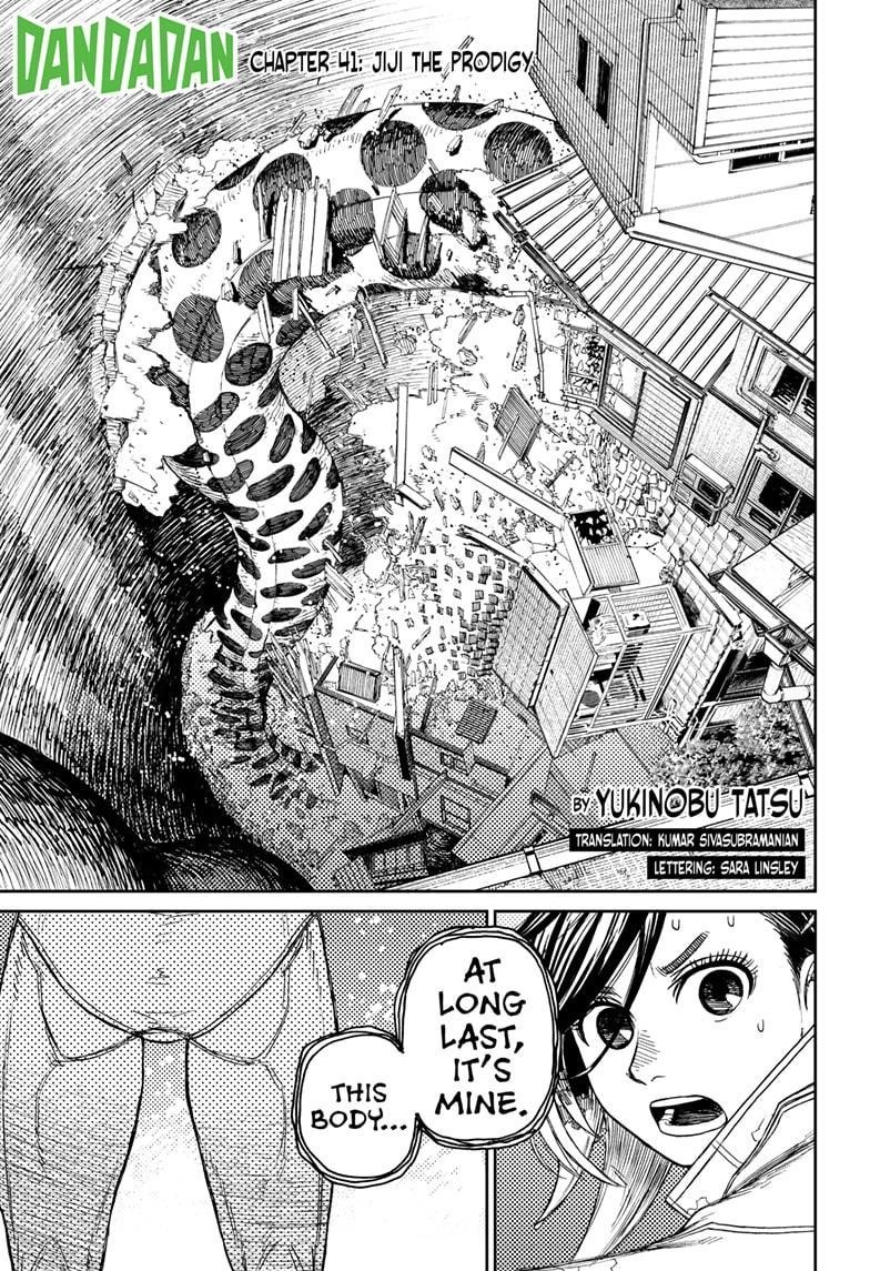 Dandadan Chapter 41 page 1 - Chapter 41: Jiji the Prodigy