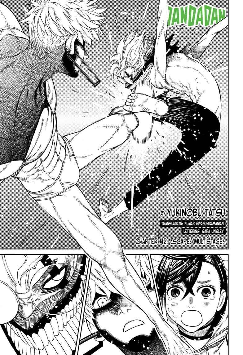 Dandadan Chapter 42 page 1 - Chapter 42: Escape! Multistage!