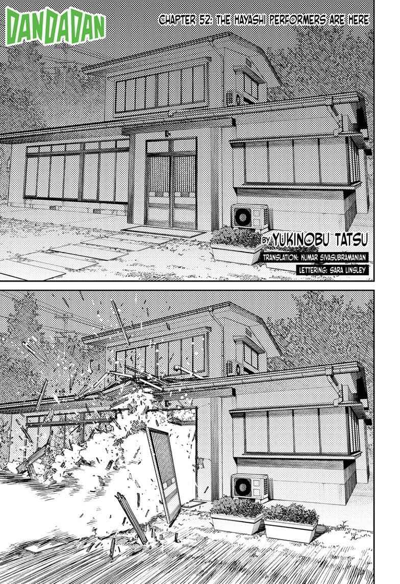 Dandadan Chapter 52 page 1 - Chapter 52: The Hayashi Performers Are Here