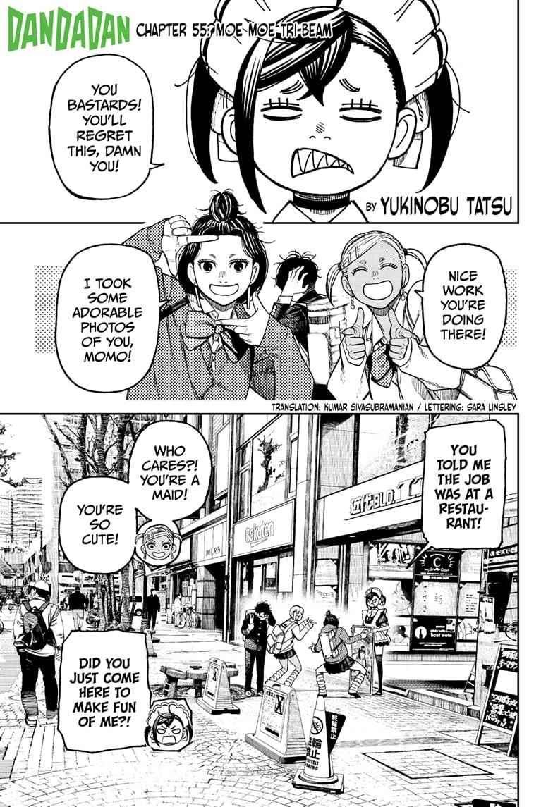 Dandadan Chapter 55 page 1 - Chapter 55: Moe Moe Tri-Beam
