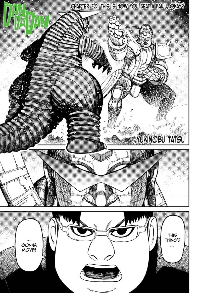 Dandadan Chapter 70 page 1 - Chapter 70: This Is How You Beat A Kaiju, Okay?
