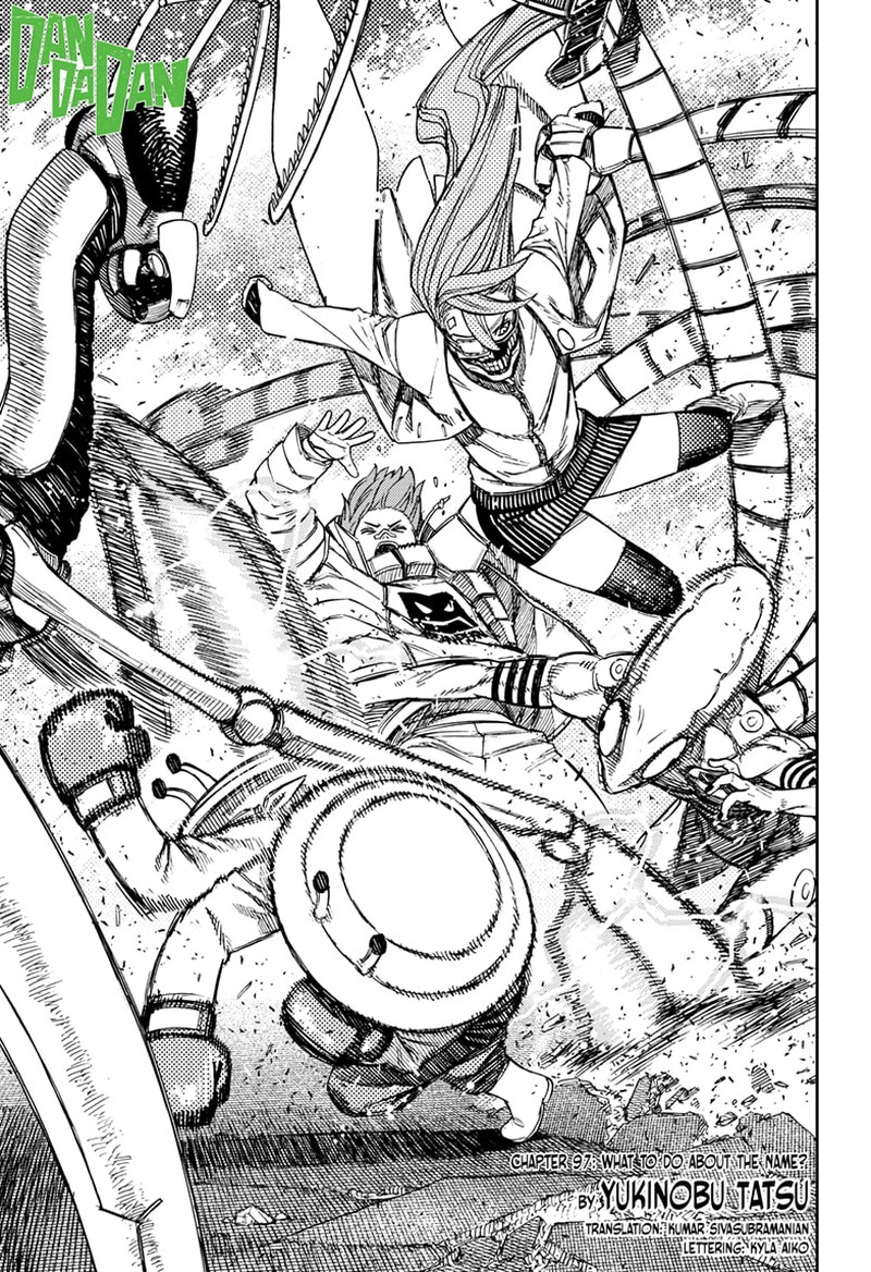 Dandadan Chapter 97 page 1 - Chapter 97: What To Do About the Name?