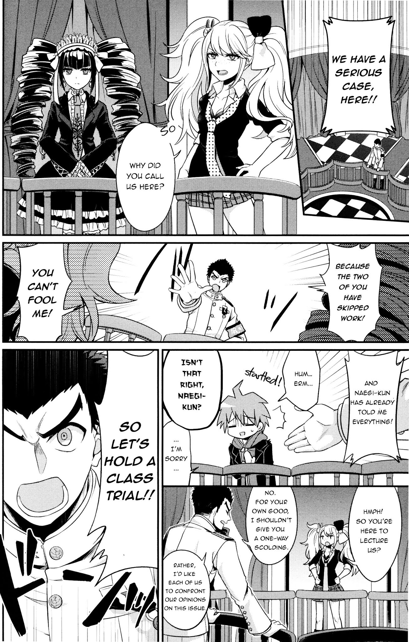 Danganronpa 1 2 - Comic Anthology Chapter 2 page 2 - Chapter 2 : The fight of the disciplinary officer