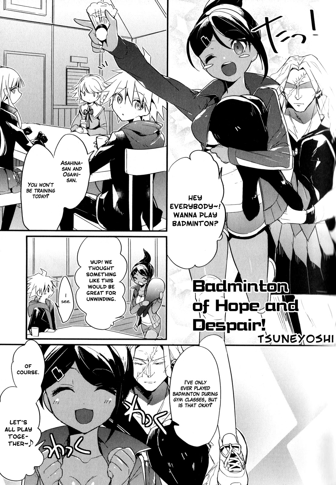 Danganronpa the Animation Comic Anthology Chapter 6 page 1 - Chapter 6: Badminton Of Hope And Despair (Tsuneyoshi)