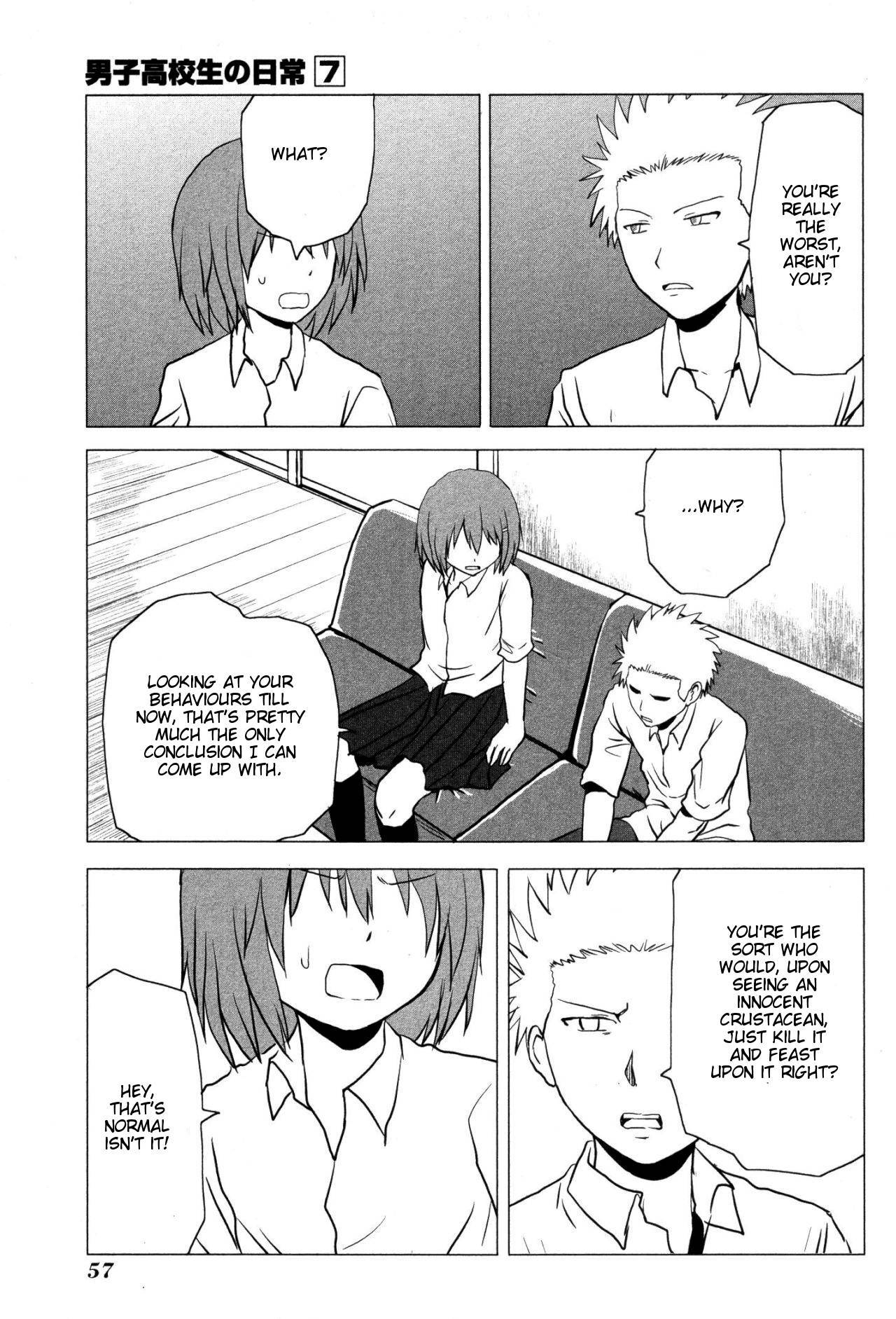 Danshi Koukousei no Nichijou Chapter 101 page 3 - Chapter 101: Highschool Boys And The Worst