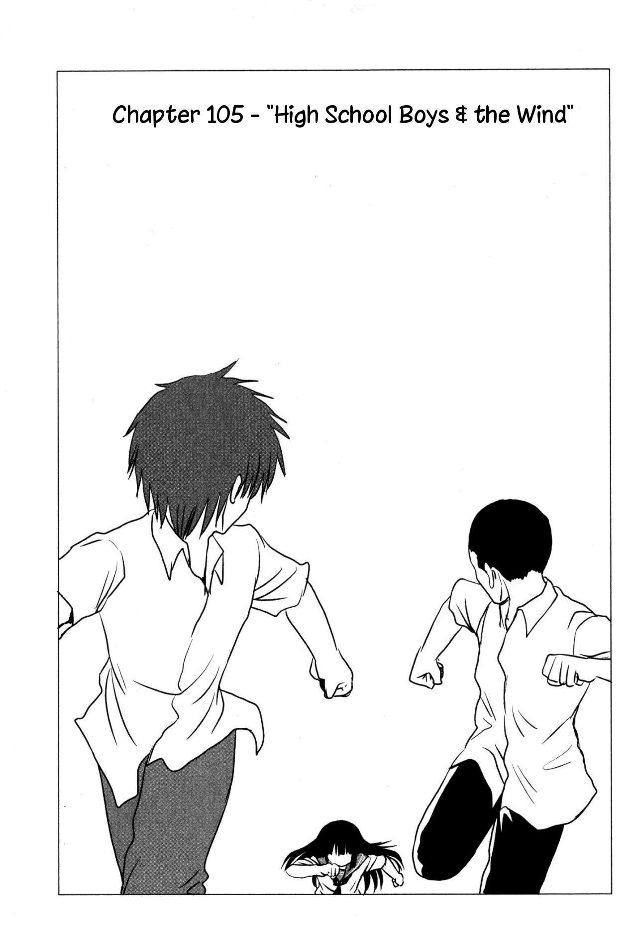 Danshi Koukousei no Nichijou Chapter 105 page 1 - Chapter 105: Highschool Boys And The Wind