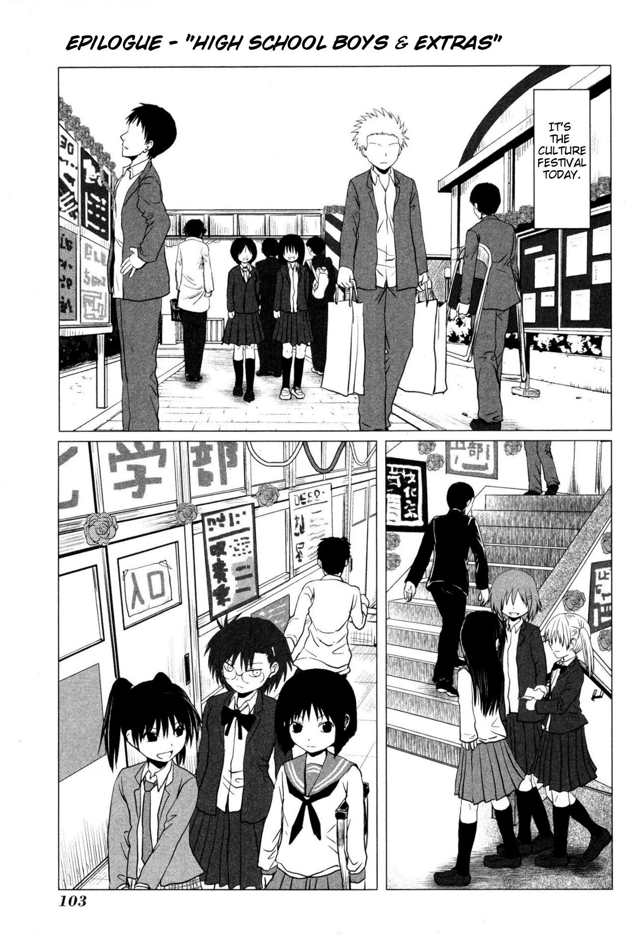 Danshi Koukousei no Nichijou Chapter 107 page 1 - Chapter 107: Highschool Boys And Extras
