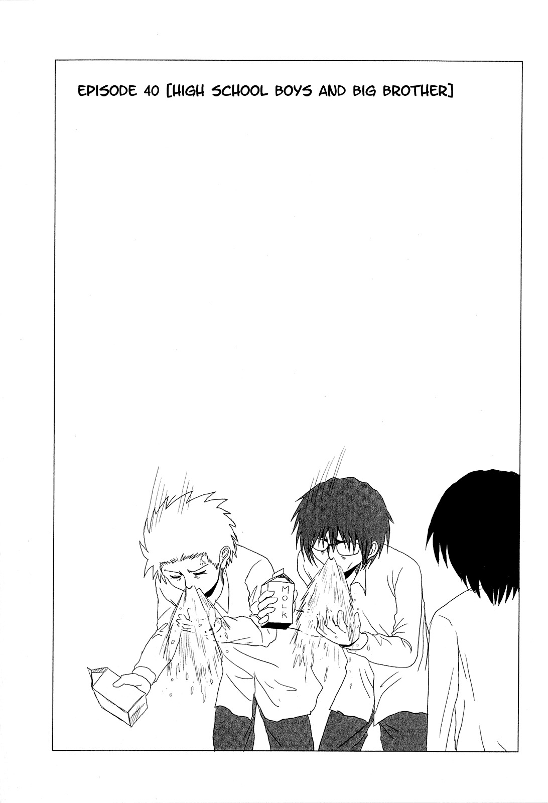 Danshi Koukousei no Nichijou Chapter 40 page 1 - Chapter 40: High School Boys And Big Brother