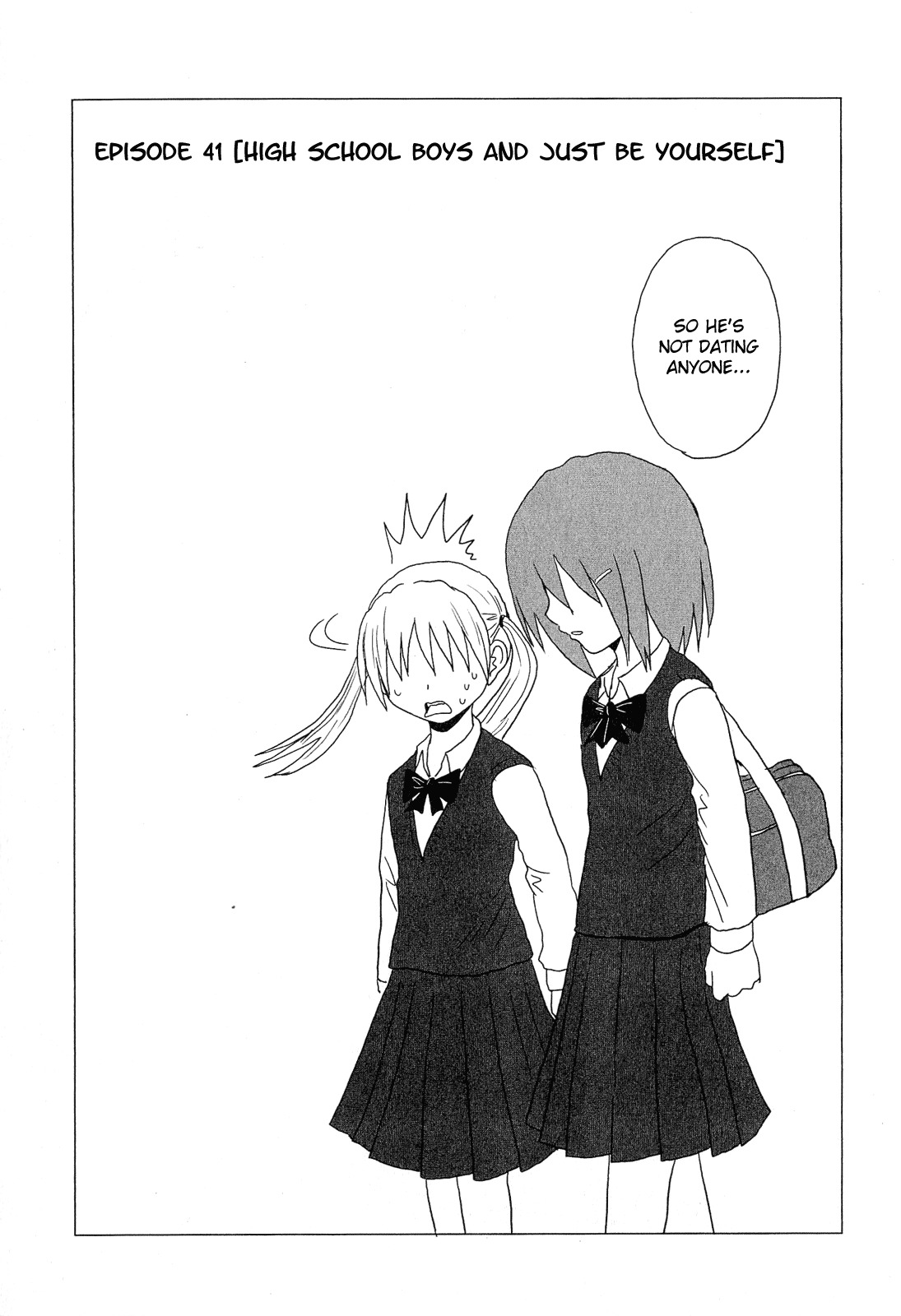 Danshi Koukousei no Nichijou Chapter 41 page 1 - Chapter 41: High School Boys And Just Be Yourself