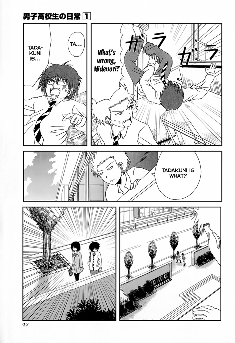 Danshi Koukousei no Nichijou Chapter 5 page 3 - Chapter 5: High School Boys And The Female Companion