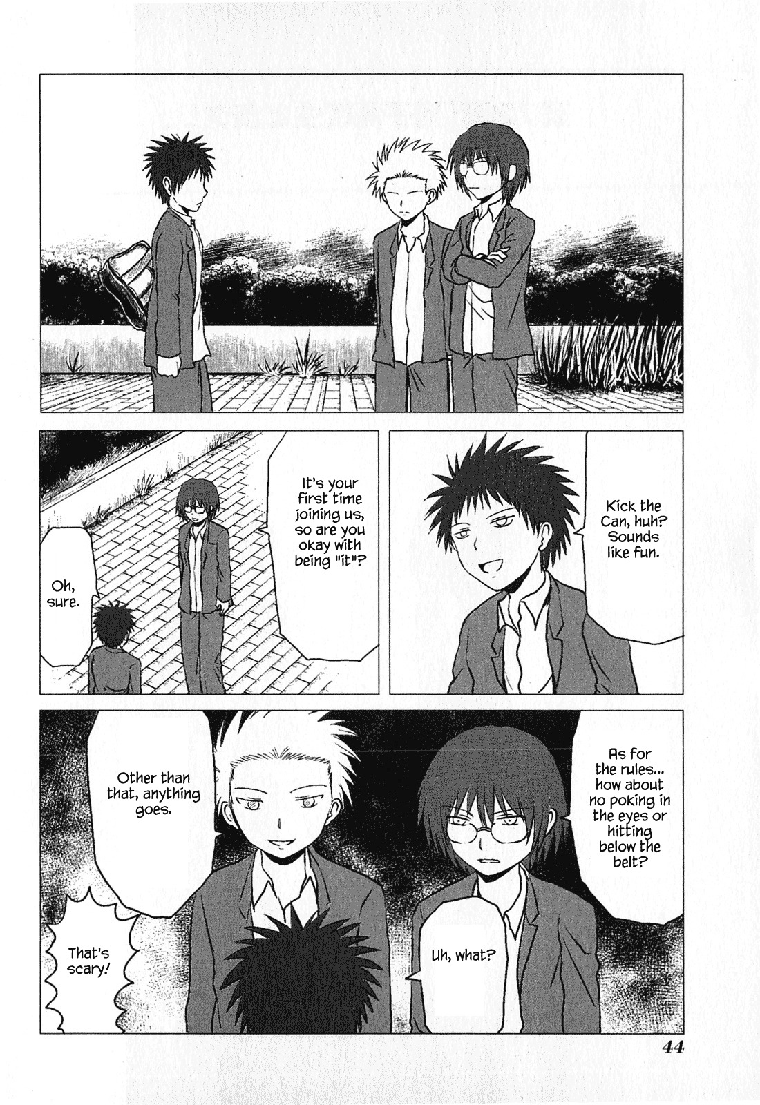Danshi Koukousei no Nichijou Chapter 73 page 2 - Chapter 73: High School Boys And Kick the Can
