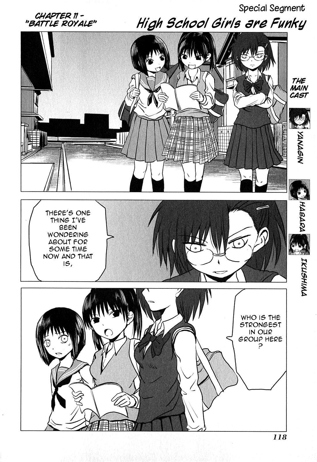 Danshi Koukousei no Nichijou Chapter 81.11 page 1 - Chapter 81.11: Highschool Girls Are Funky - Battle Royale